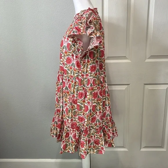 Caroline Constas Strawberry Print Floral Dress Size Medium - Picture 4 of 10